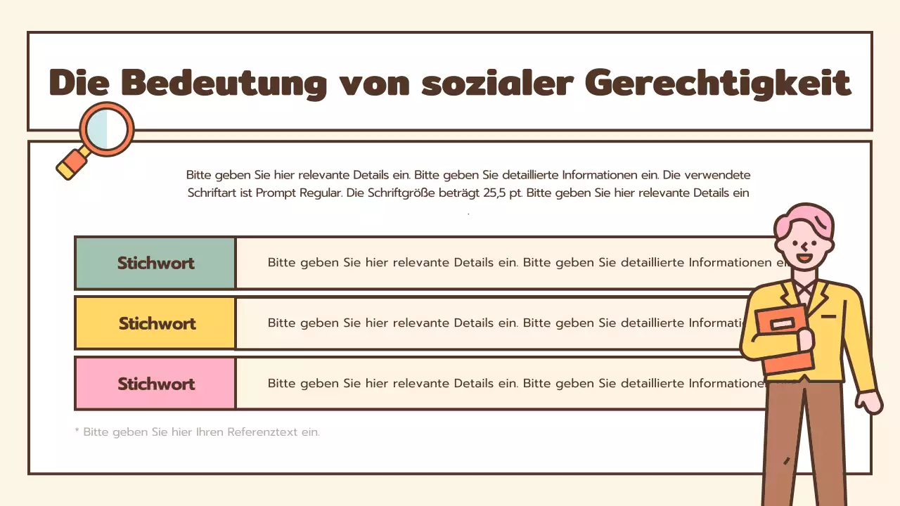 Niedlicher Lebens- und Ethikunterricht in Braun- und Pastelltönen
