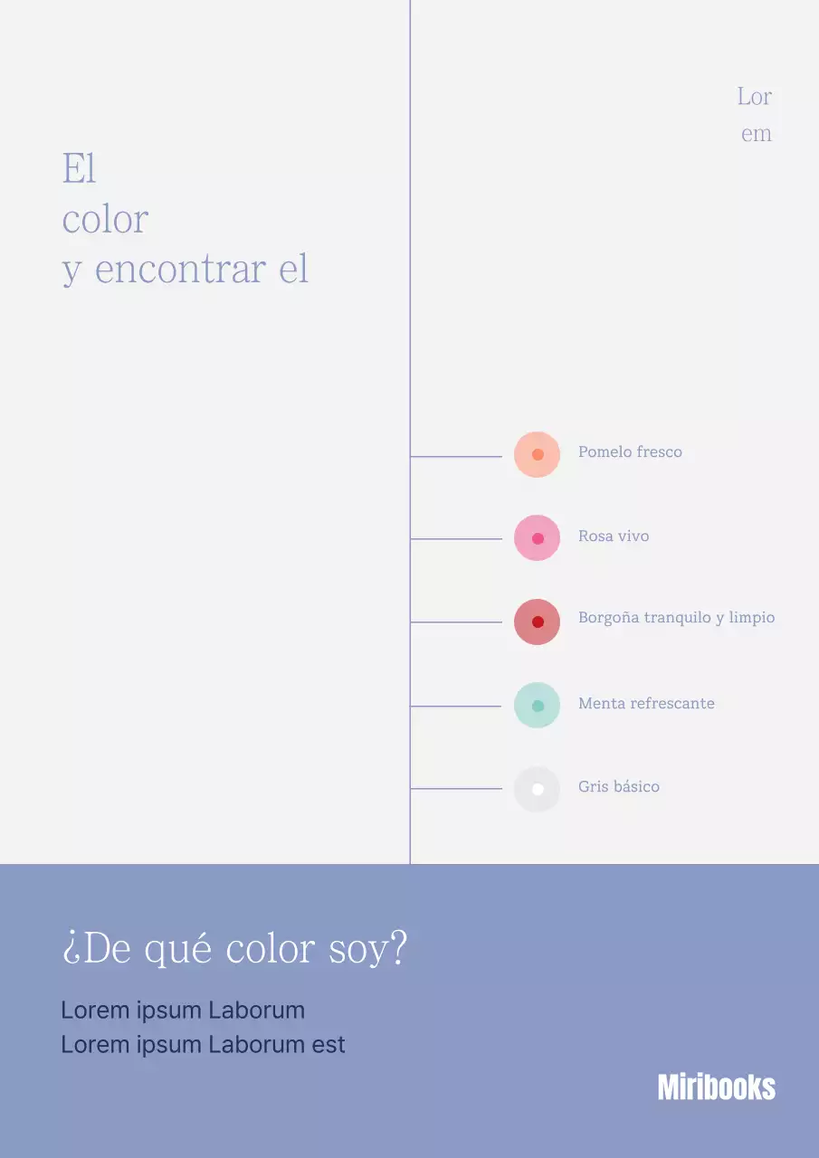 Un testimonio lírico en color con puntos de color azul