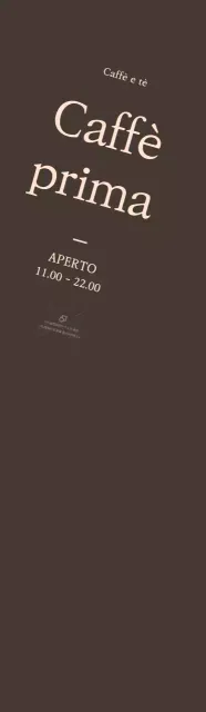 Promozione dell'apertura di un grande caffè su sfondo marrone