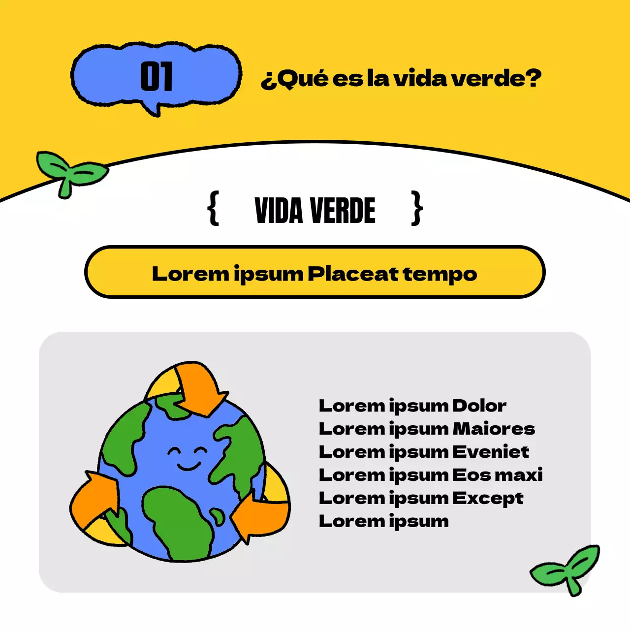 Amarillo Azul Bonito y respetuoso con el medio ambiente Promueve la campaña Green Life