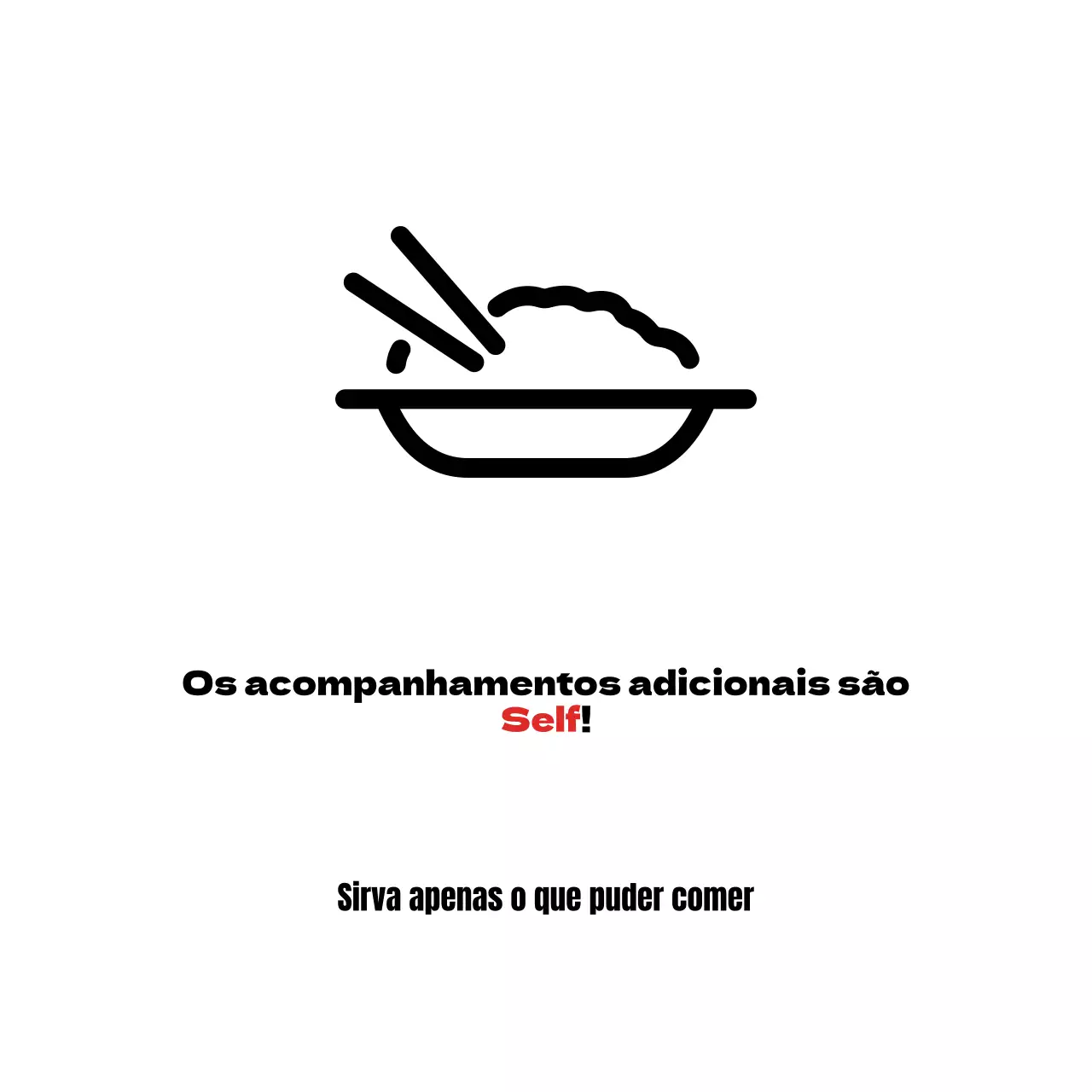 Instruções de autotexto para os acompanhamentos num estilo simples a vermelho e preto