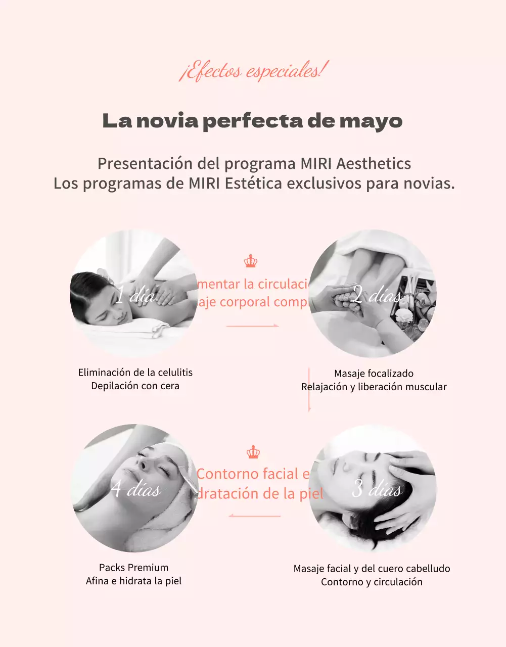 Lujoso evento de cuidado de la piel para bodas en melocotón rosa (página detallada)