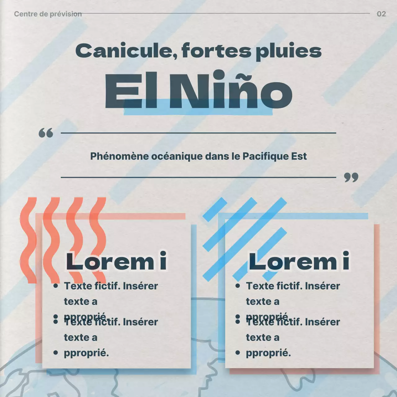 Observations climatiques rétro en beige et bleu clair
