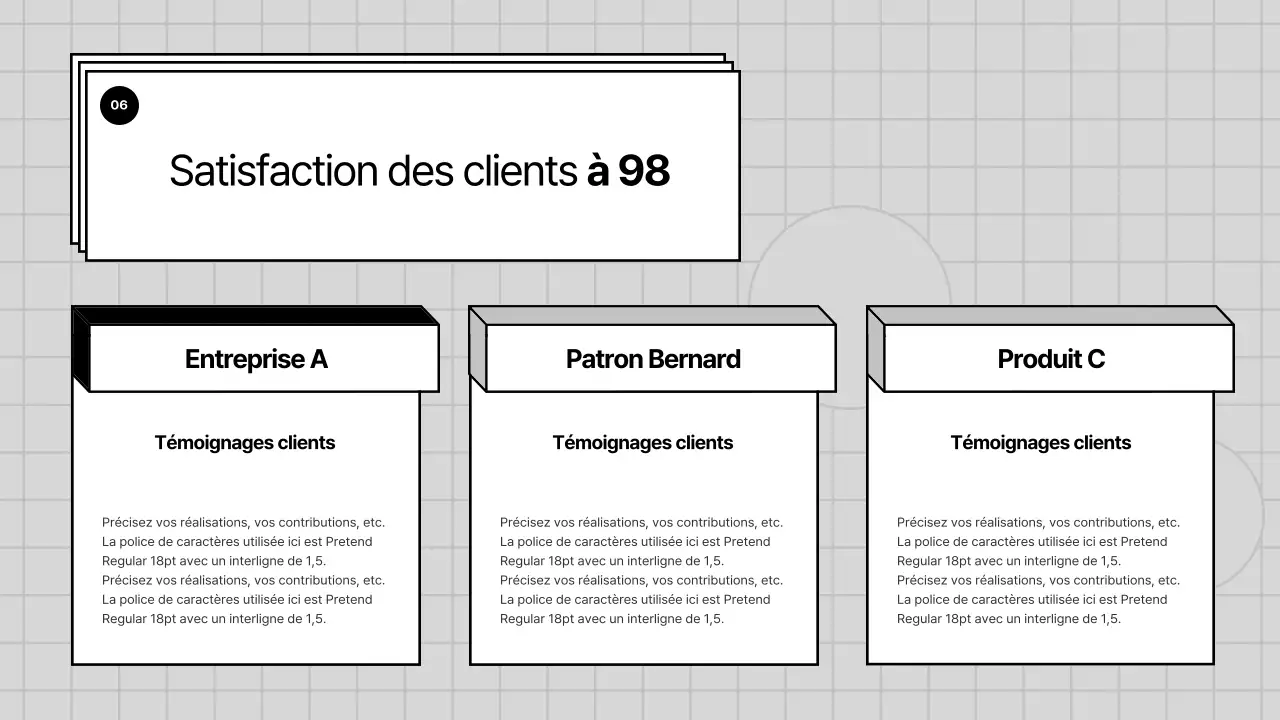 Un profil d'entreprise gris et géométrique pour une entreprise PT