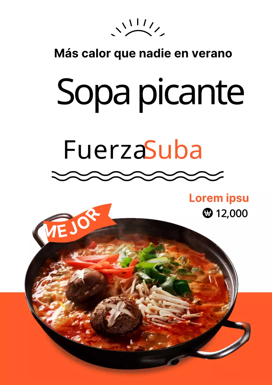 Presentamos el menú de sushi naranja