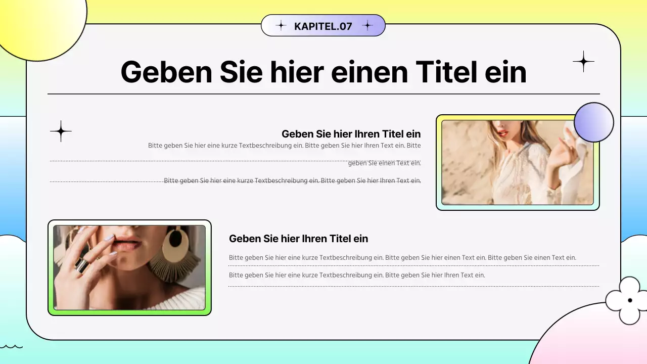 Leuchtend bunte Farbverlaufsformen Sommeraktion