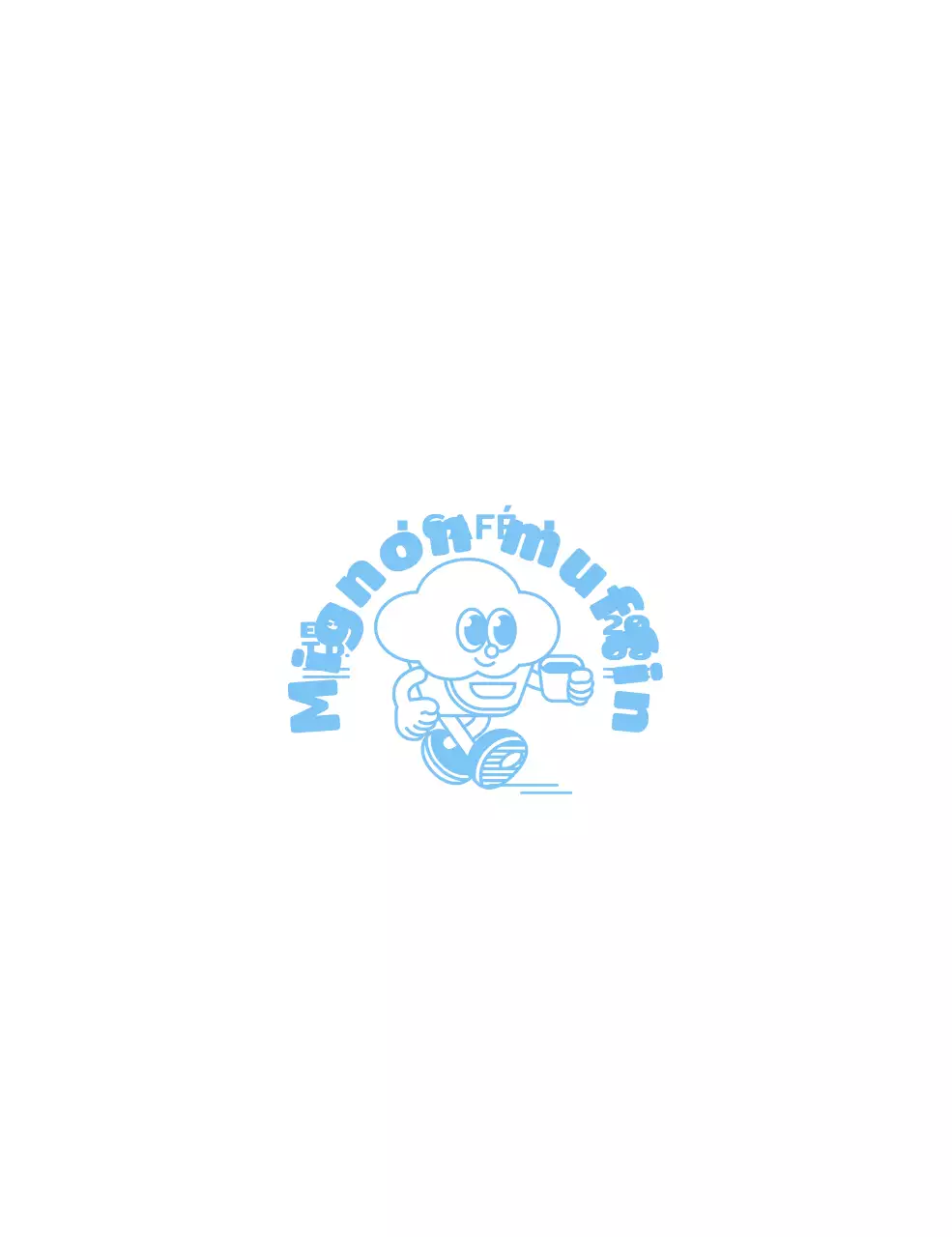 Personnage de cupcake mignon pour marchandise de café