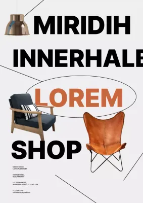 Innenplakat in Hellgrau