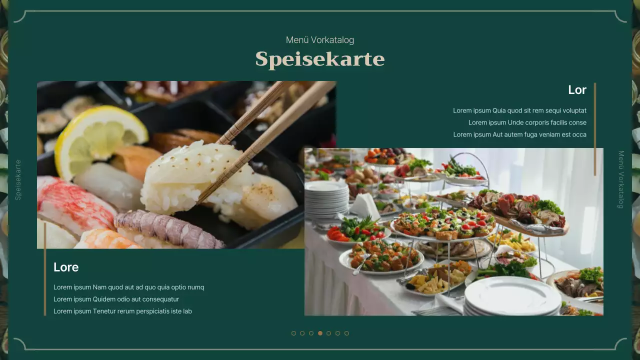 Einführung des grünen und braunen Catering-Service