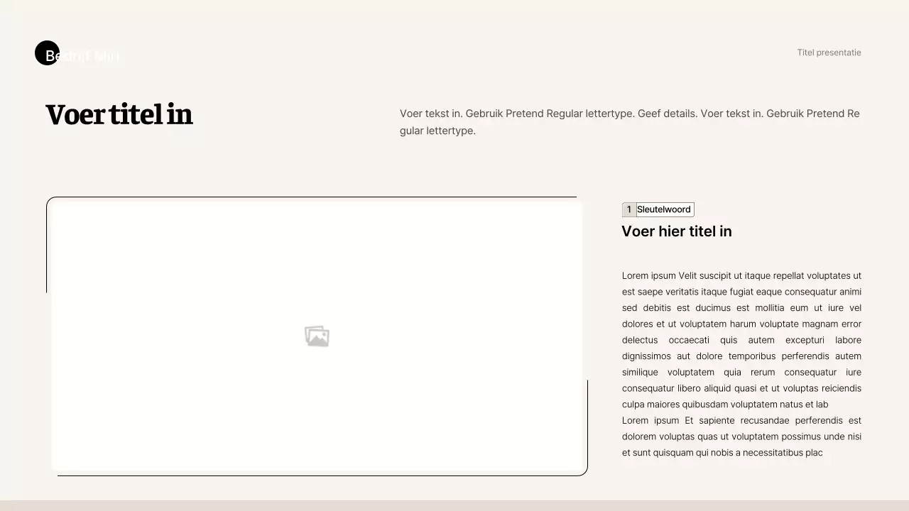 Eenvoudige zakelijke stijl in beige en bruin