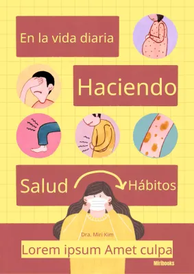 Amarillo y marrón enfermedad ilustración concepto hábitos de salud introducción