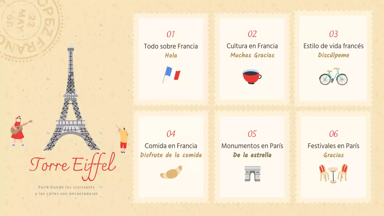 Una introducción minimalista al campo en beige y rojo