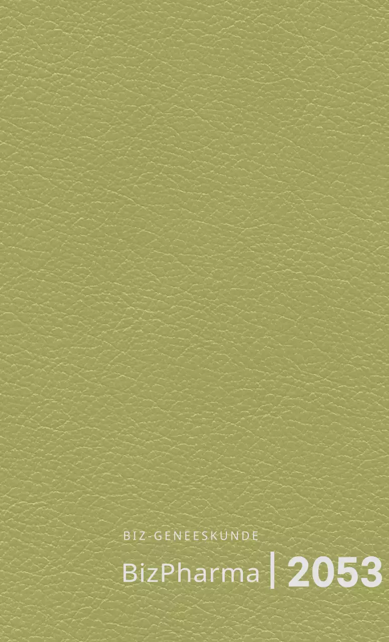 Dagboekomslag met verticaal logo van farmaceutisch bedrijf