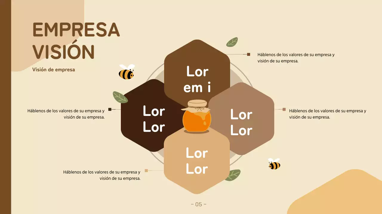 Una carta kitsch amarilla y marrón de una empresa de productos ecológicos