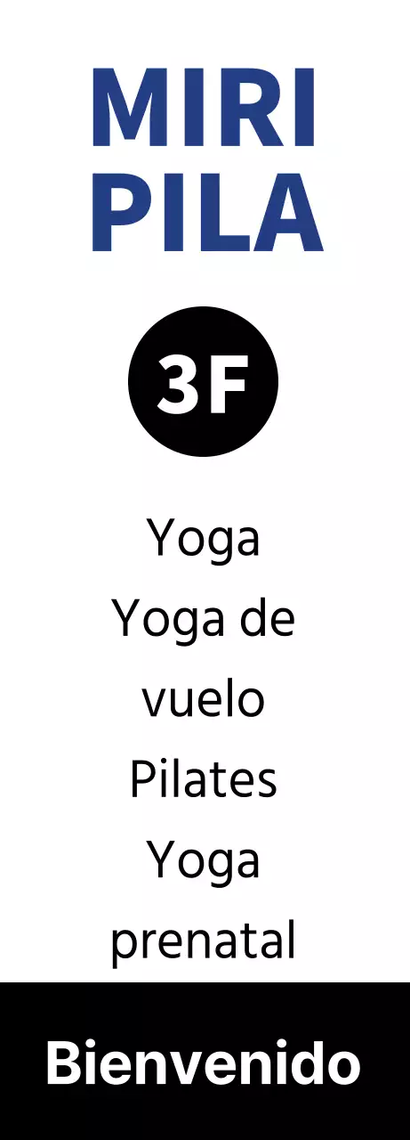 Banner negro de yoga moderno y limpio con instructor de ejercicios de pilates