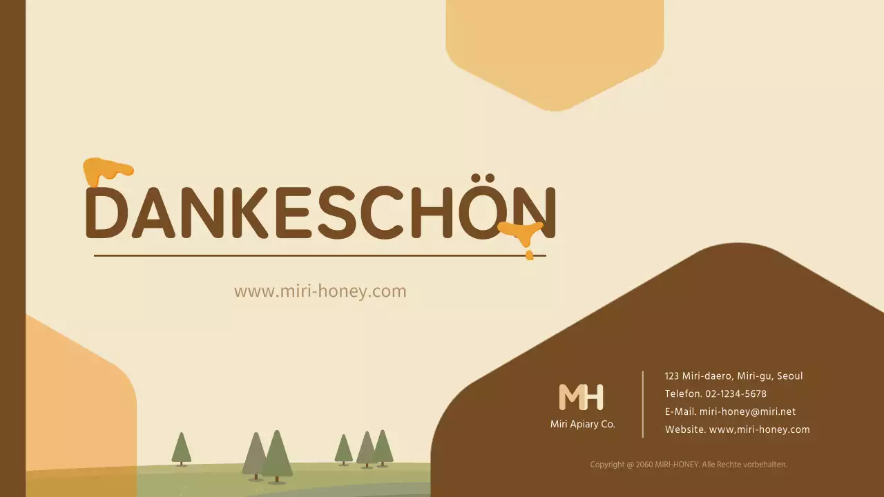 Ein gelb-brauner, kitschiger Brief einer Firma für Bioprodukte