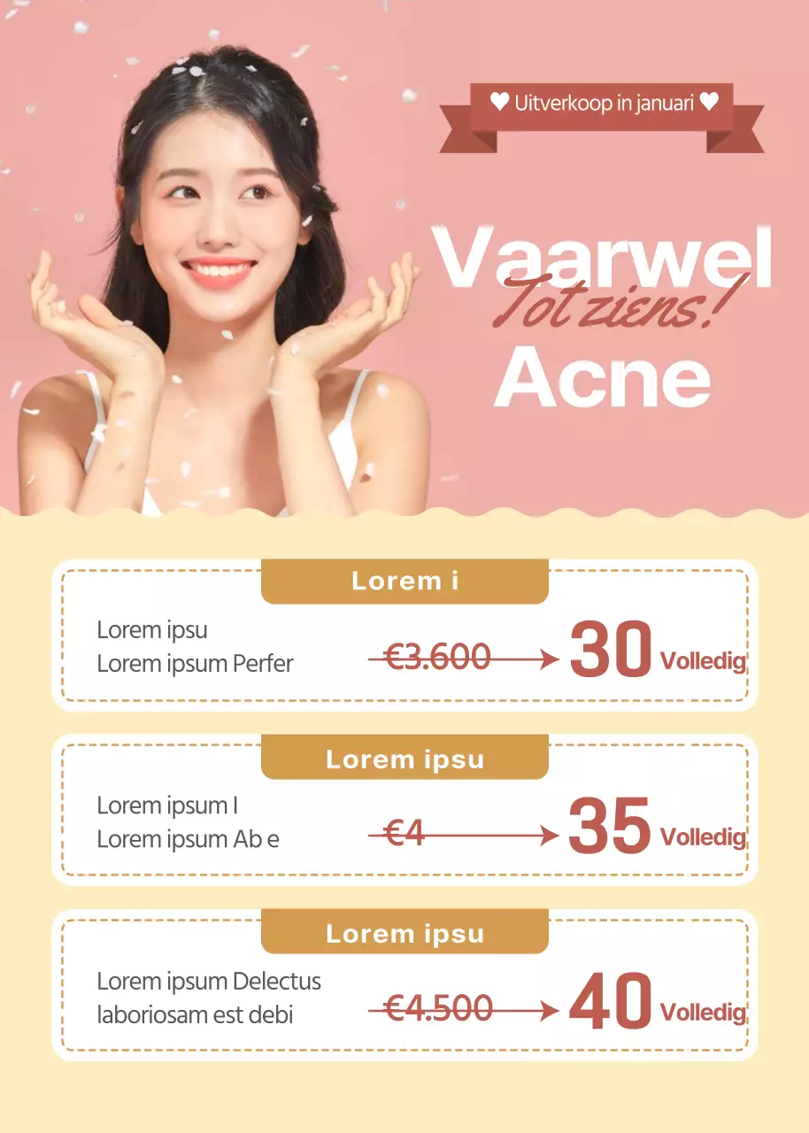 Roze en Gele Dermatologie Acne Behandeling Sale