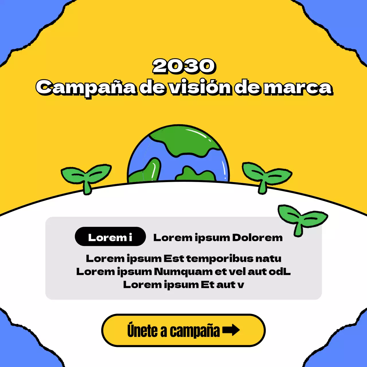 Amarillo Azul Bonito y respetuoso con el medio ambiente Promueve la campaña Green Life