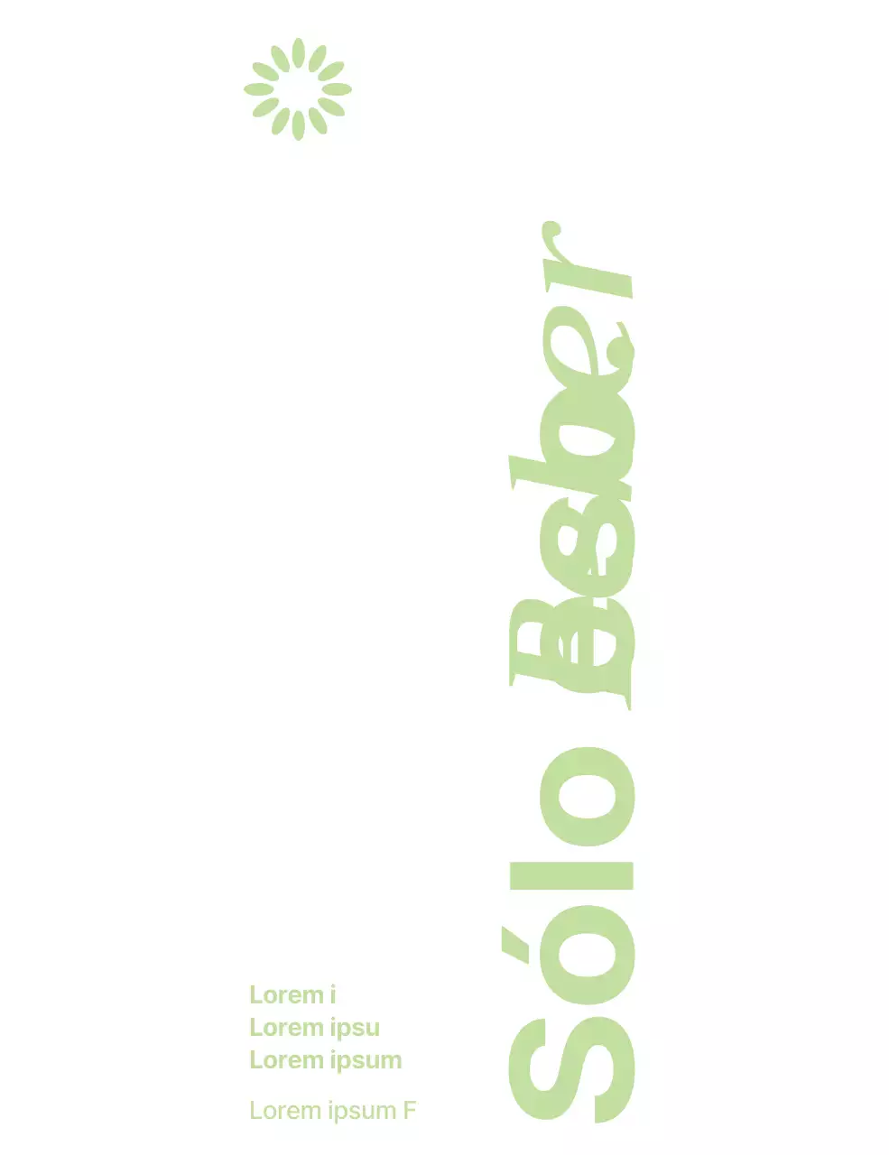 Diseño con el texto de la campaña Drink Water y logotipos del sector público en chartreuse.