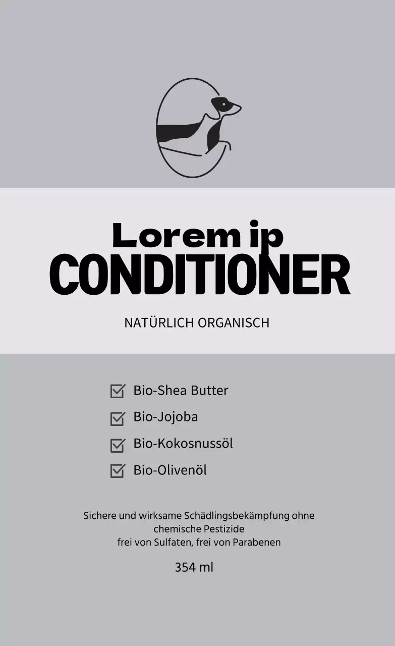 Graue Logo-Etiketten für Haustiere