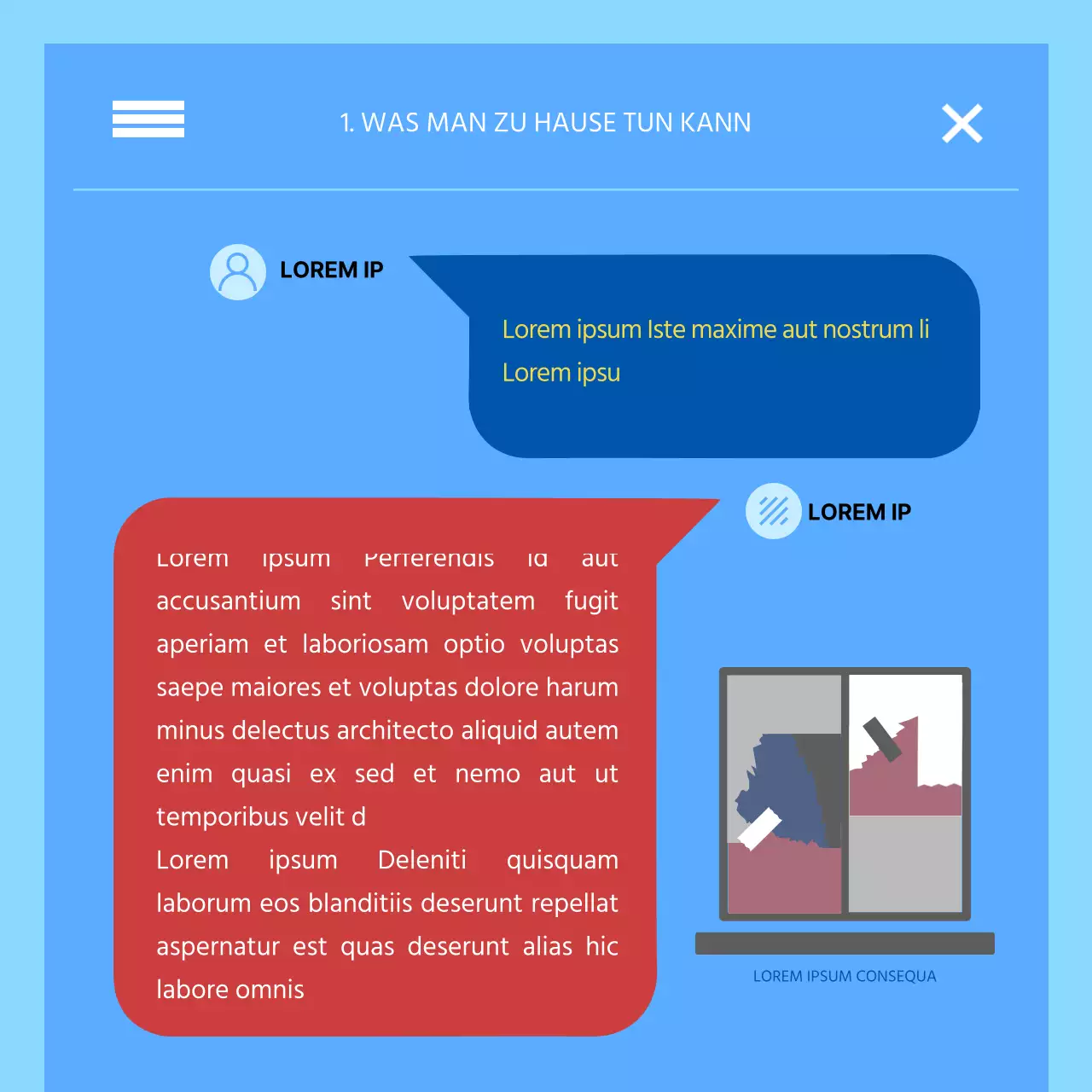Trendiges rotes und blaues Katastrophenalarm-Textkonzept Starkregen-Warninformationen
