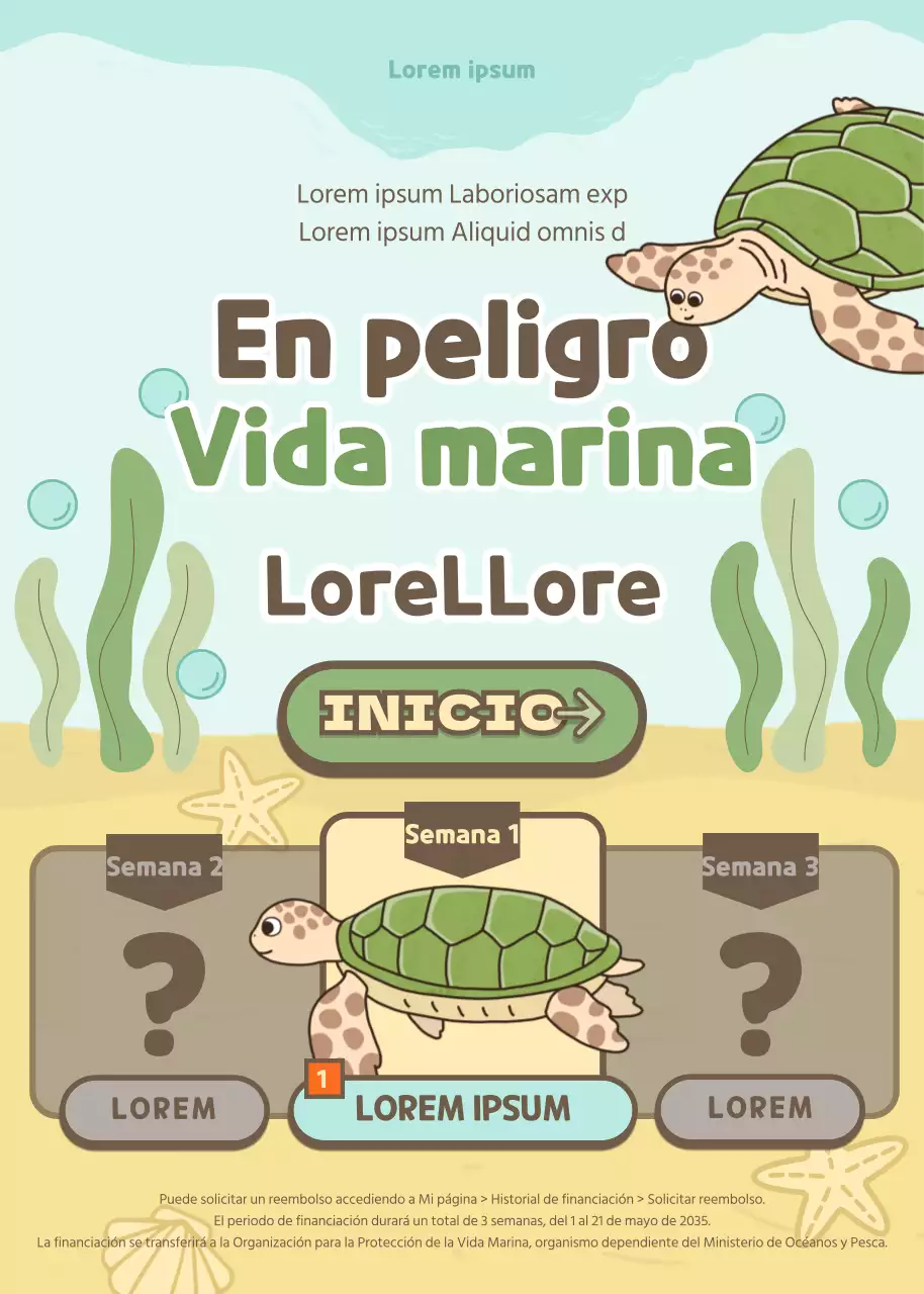 Concepto de juego en verde y marrón Relevo para la financiación de especies amenazadas