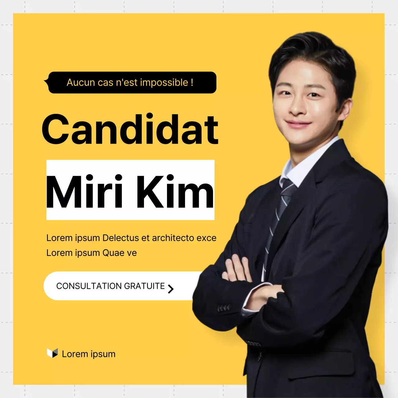 Guide minimaliste jaune et blanc de conseils en matière de droit du travail