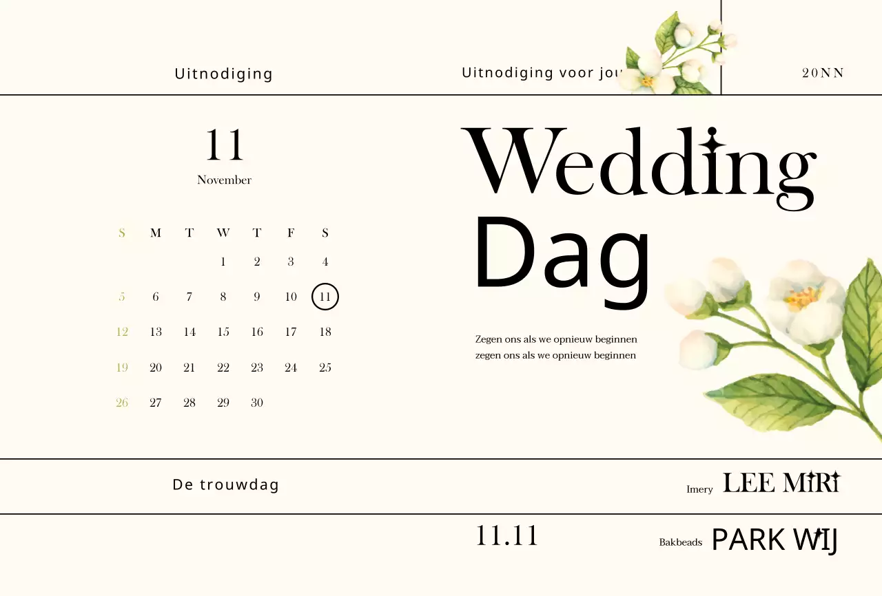 Bruiloft uitnodiging met aquarel bloemen illustratie concept met lijnen