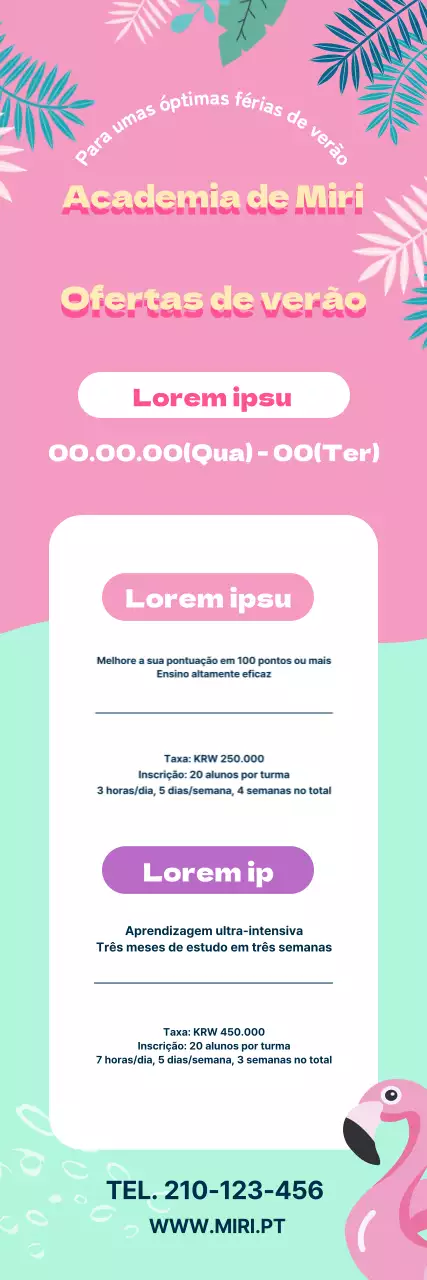 Um anúncio especial com um toque tropical