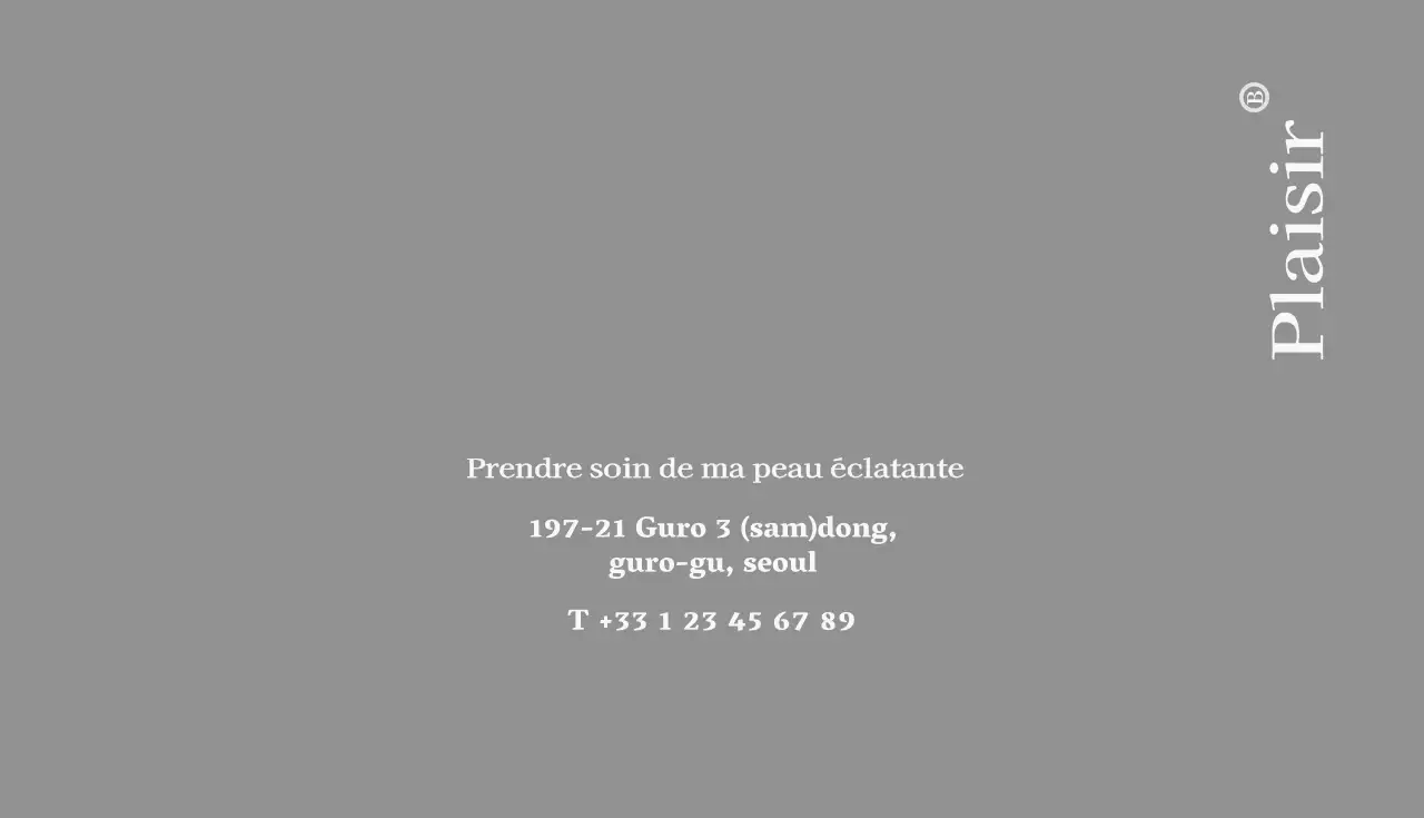 Carte de visite d'un salon de beauté luxueux en bleu et gris