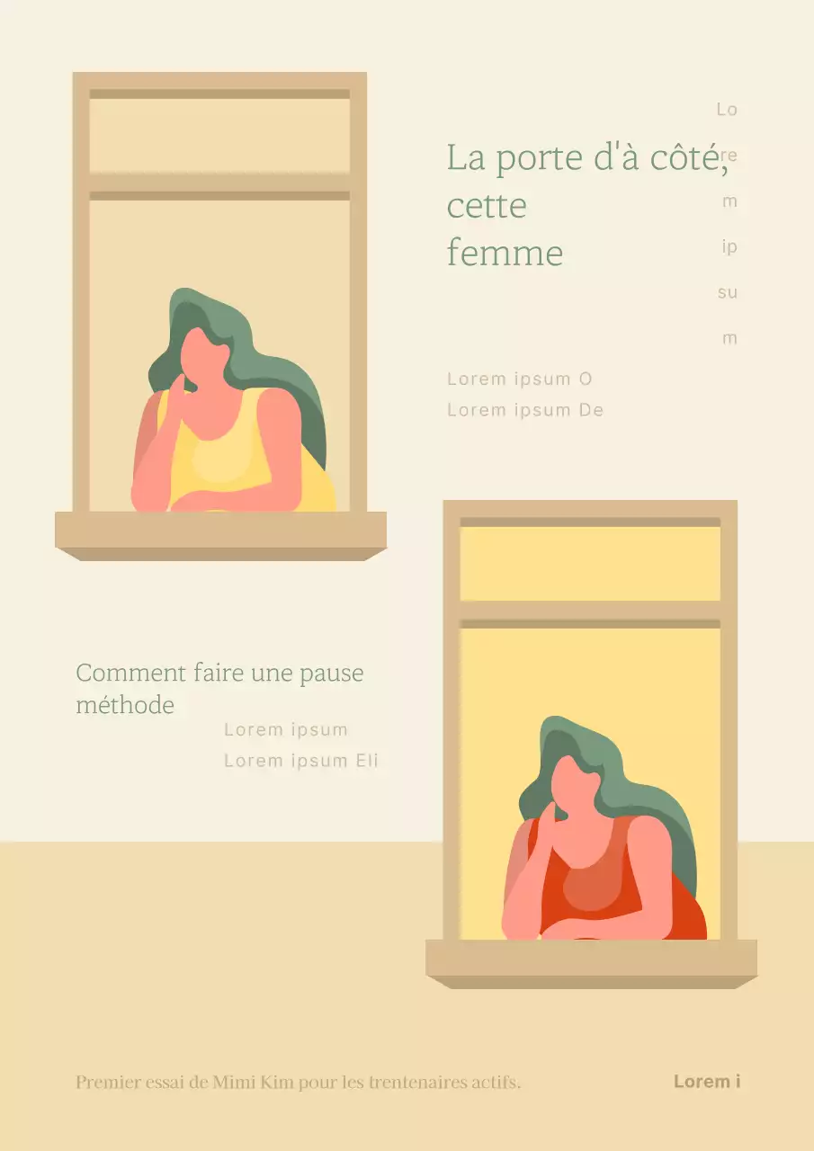 La femme à la fenêtre jaune et verte Dissertation