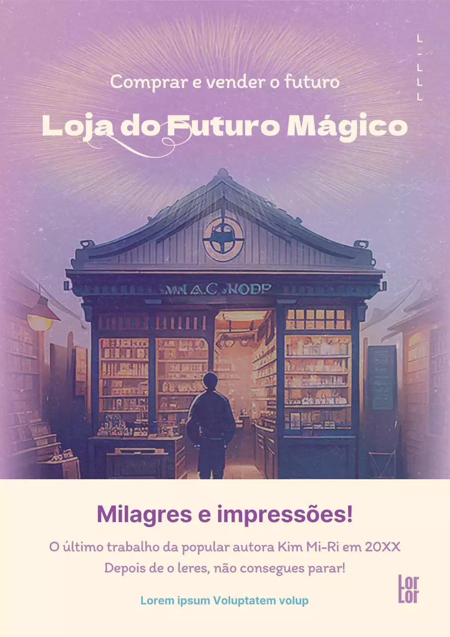 Um romance místico com um fundo púrpura