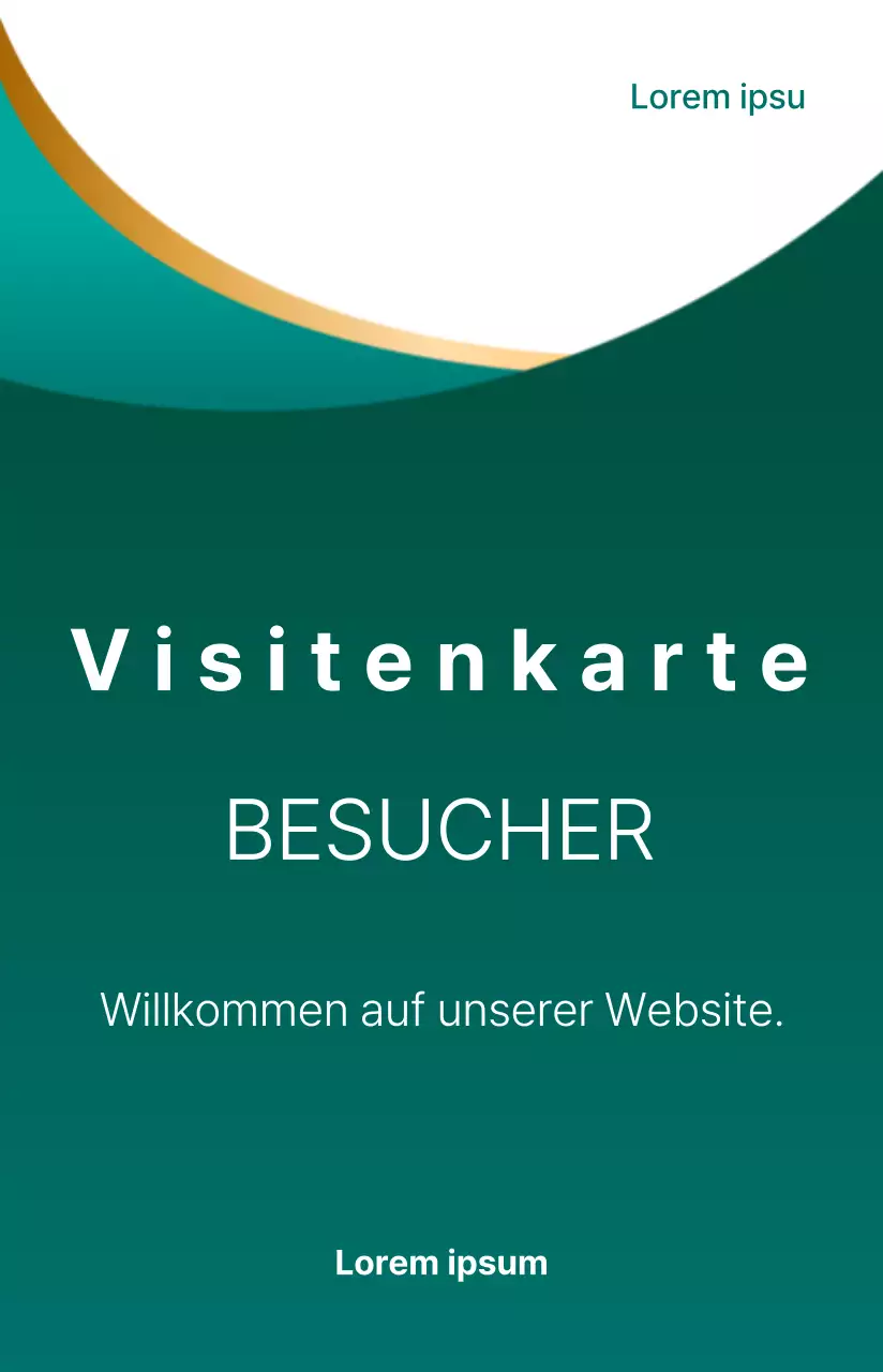 Luxuriöse Visitenkarte in Grün und Gold mit Farbverlauf