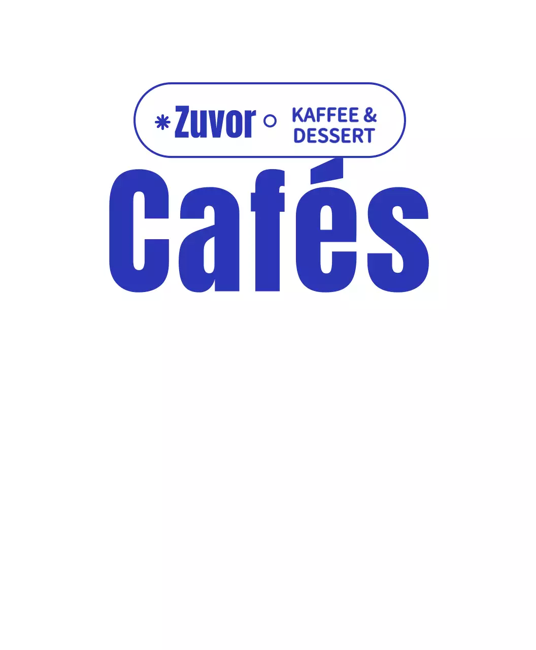 Marineblau und weiß niedlichen Tasse Charakter Coffee-Shop-Logo-Stil