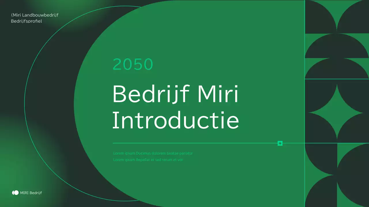 Bedrijfsprofiel groene, natuurlijke landbouw