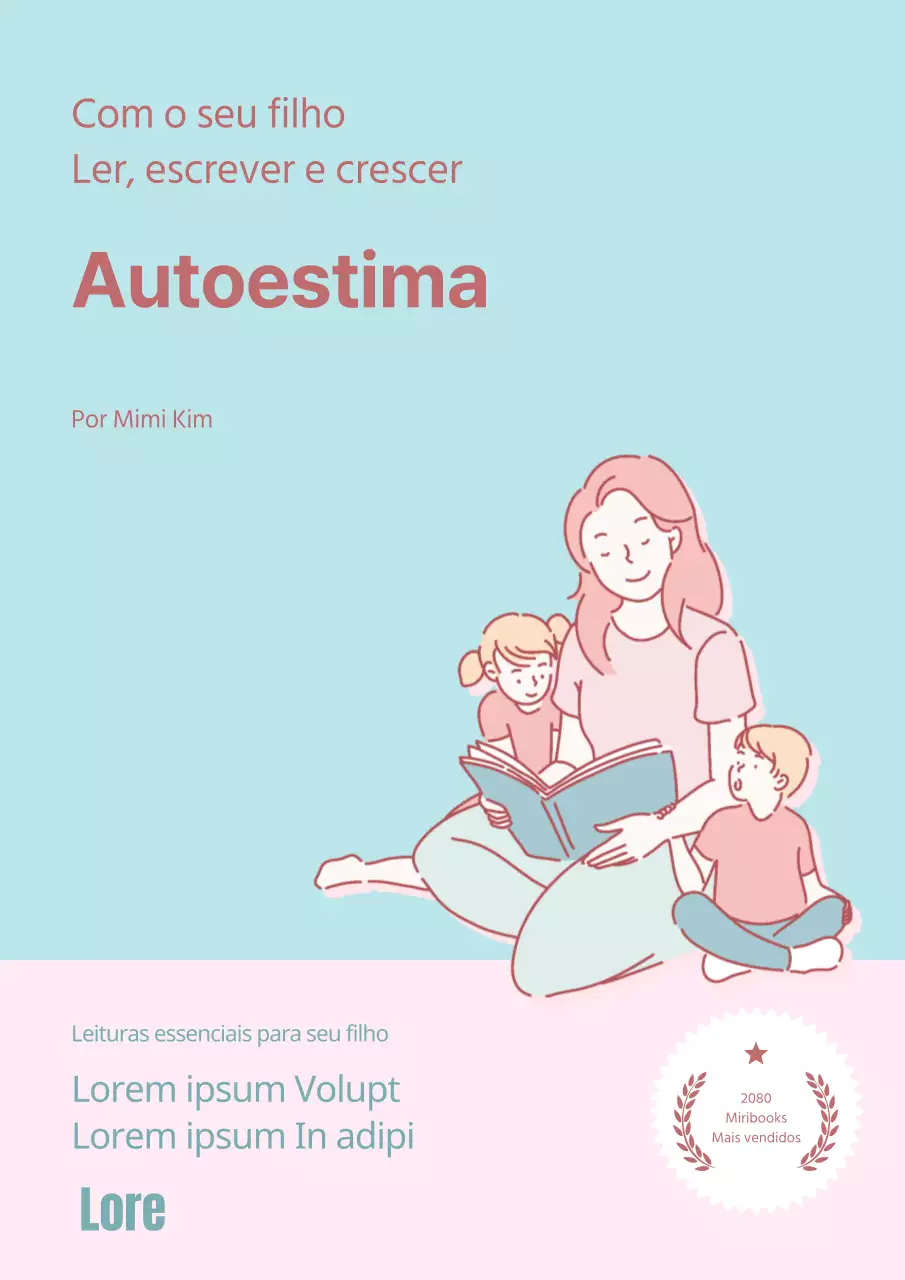 Capa ilustrativa da lição sobre autoestima emocional em tons de menta e cor-de-rosa