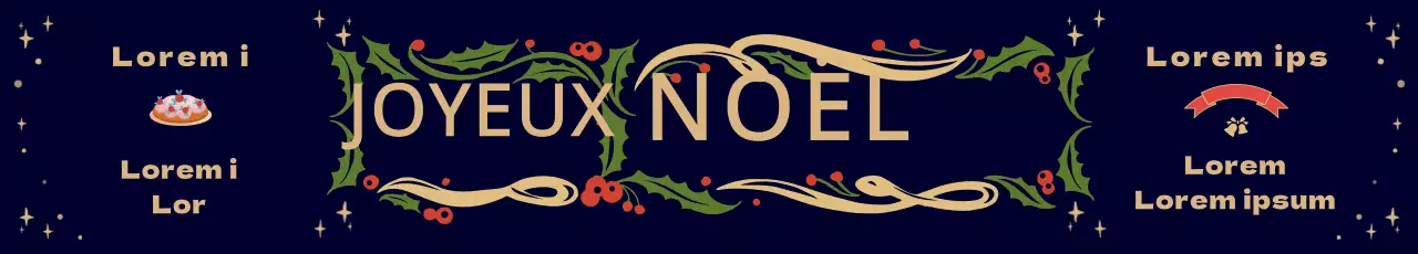 Illustration d'une couronne sombre Bannière de Noël