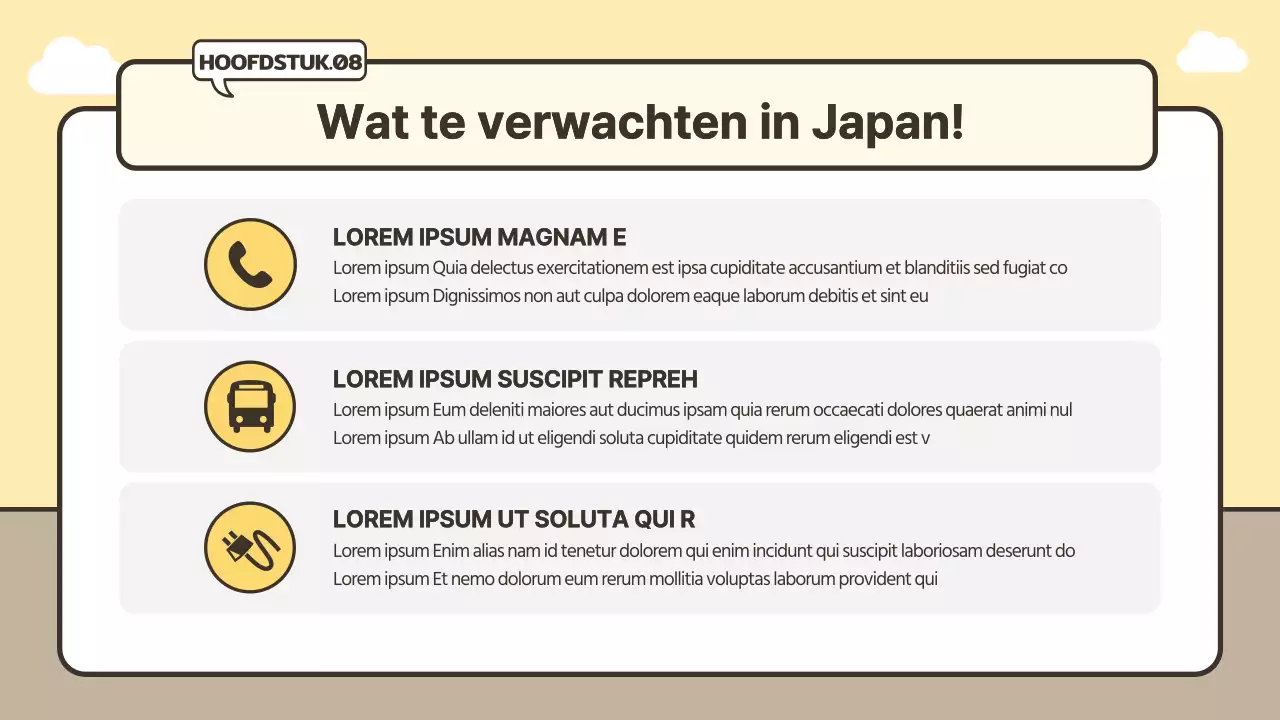 Schattig bagageconcept met reisroute in geel en beige