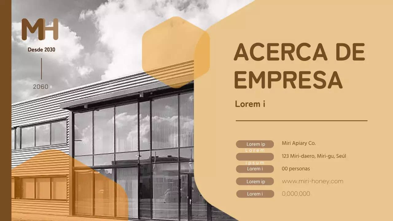 Una carta kitsch amarilla y marrón de una empresa de productos ecológicos