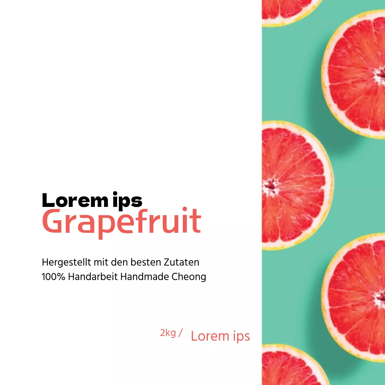 Grapefruit hausgemachte Soda Etikett