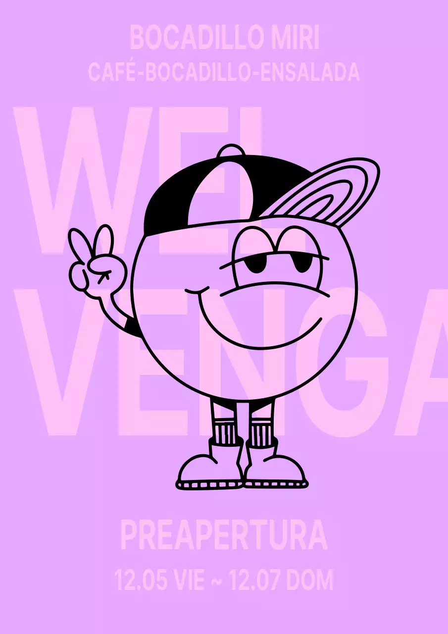 Cartel de café en malva