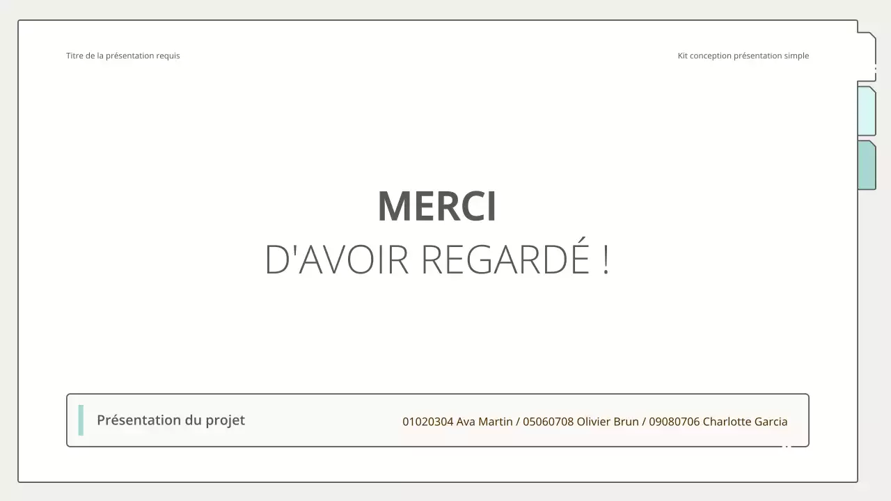 Kit de présentation simple et épuré en jaune