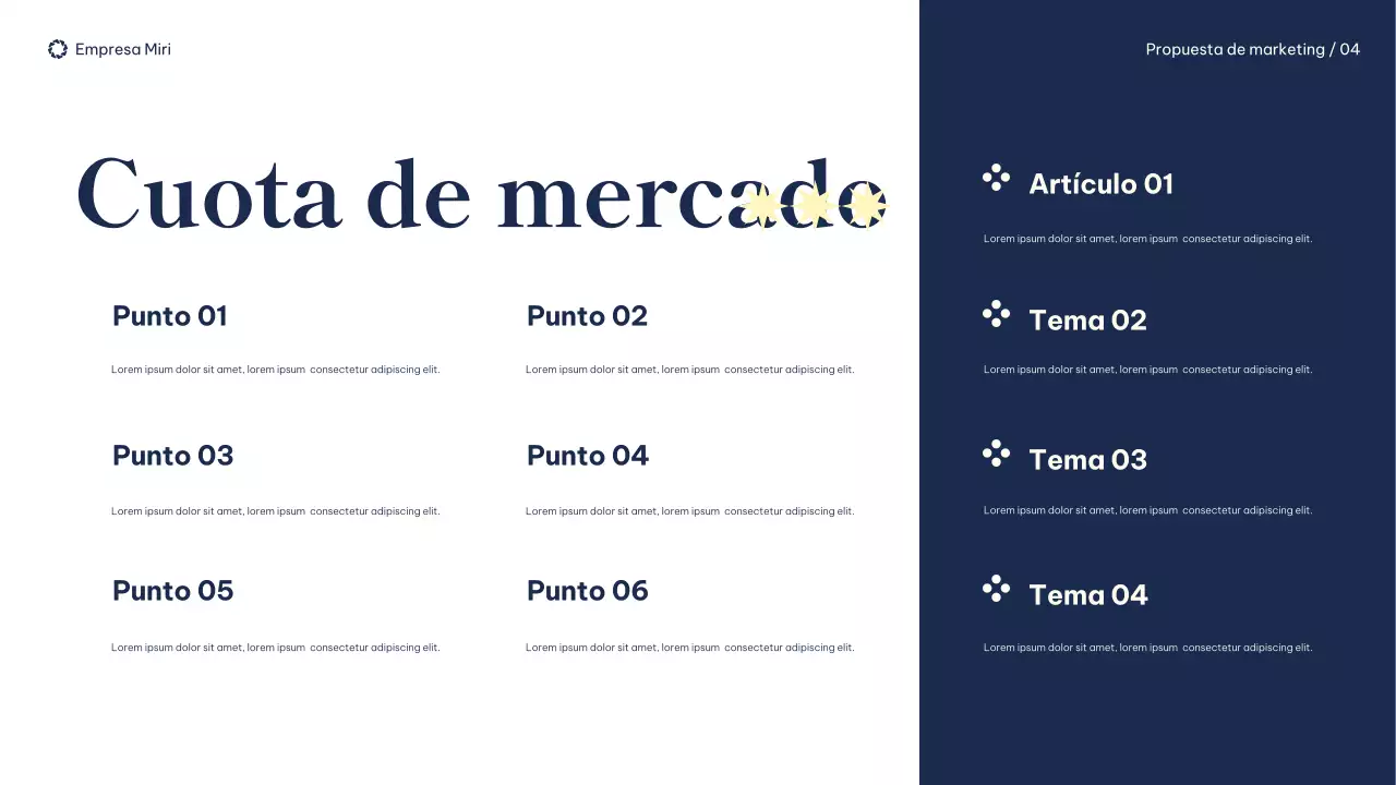 navy modern marketing proposal document