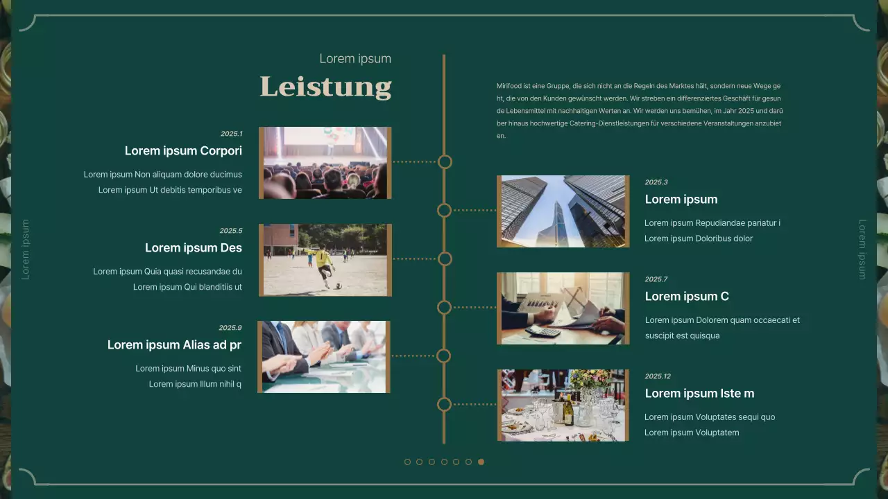 Einführung des grünen und braunen Catering-Service