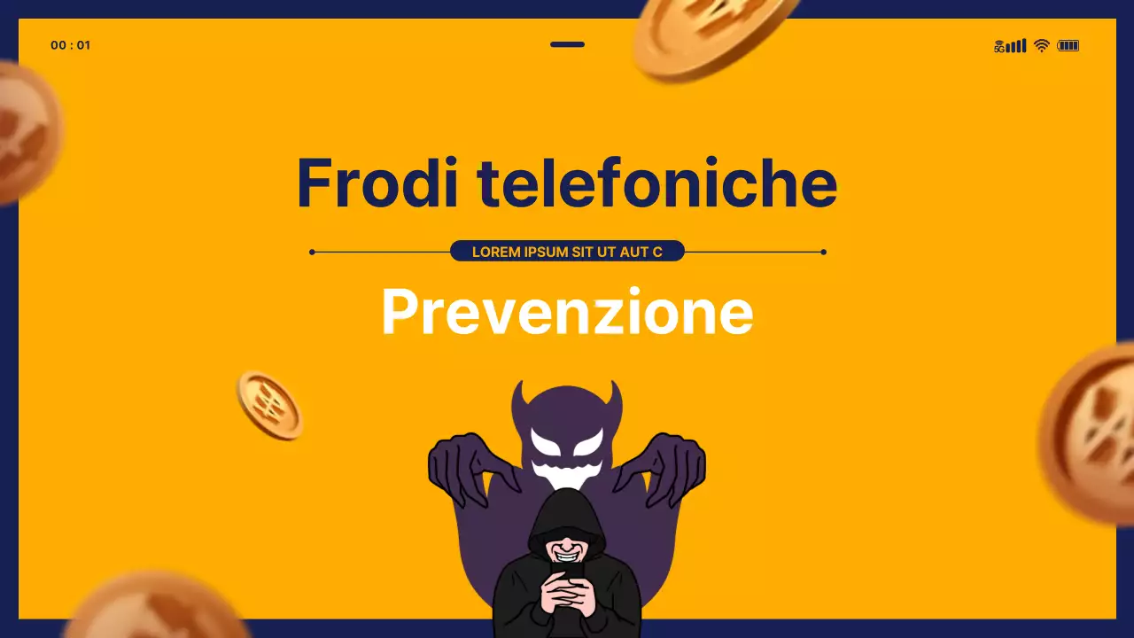 Tema di educazione alla frode finanziaria con modello mobile