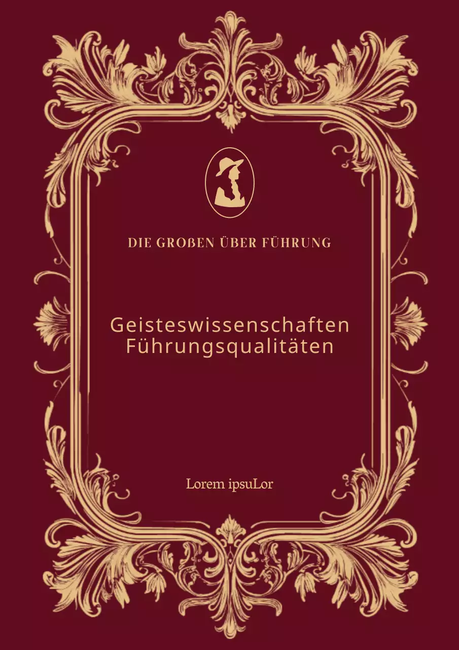 Geisteswissenschaften in einem roten Barockrahmen
