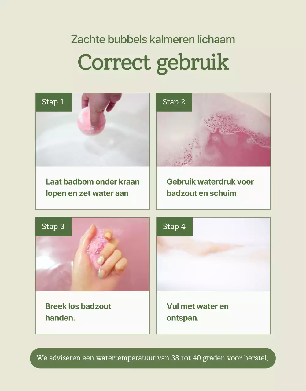 Groene, natuurlijke, moderne badproducten verkopen