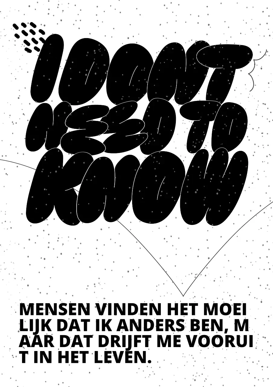 Zwart-wit kalligrafie interieur poster