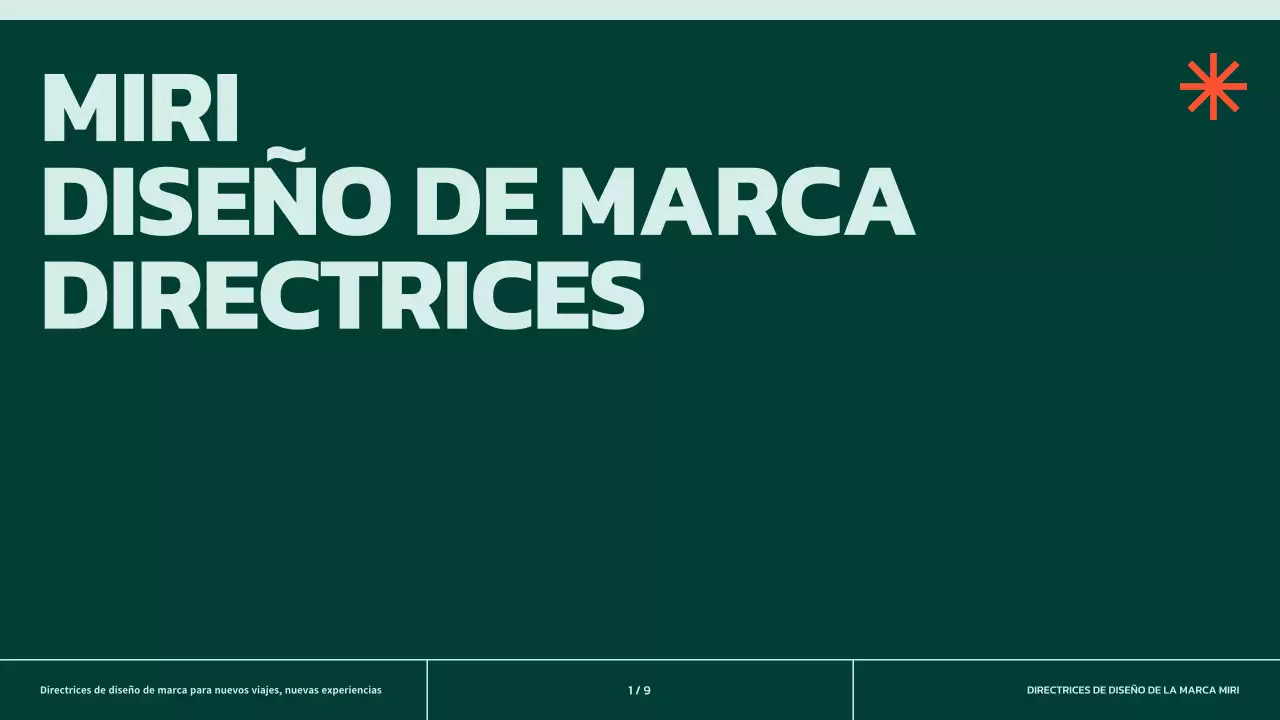 Directrices de marca sencillas en verde con toques naranjas