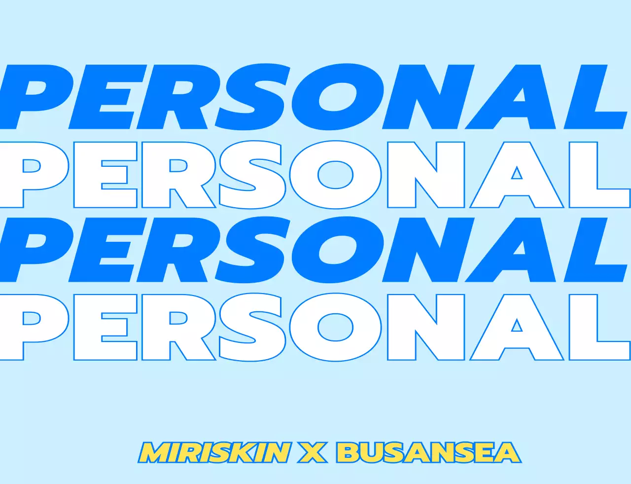 Design für das Personal eines Pop-up-Stores einer Kosmetikfirma mit blauen und gelben Lauffiguren